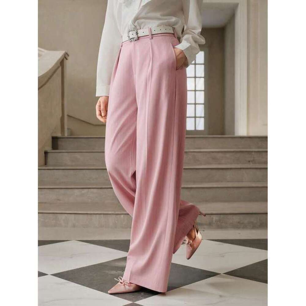 Anewsta Stylish Striped Wide Leg Trousers, Versatile For Commuting, Suitable For - Picture 6 of 7